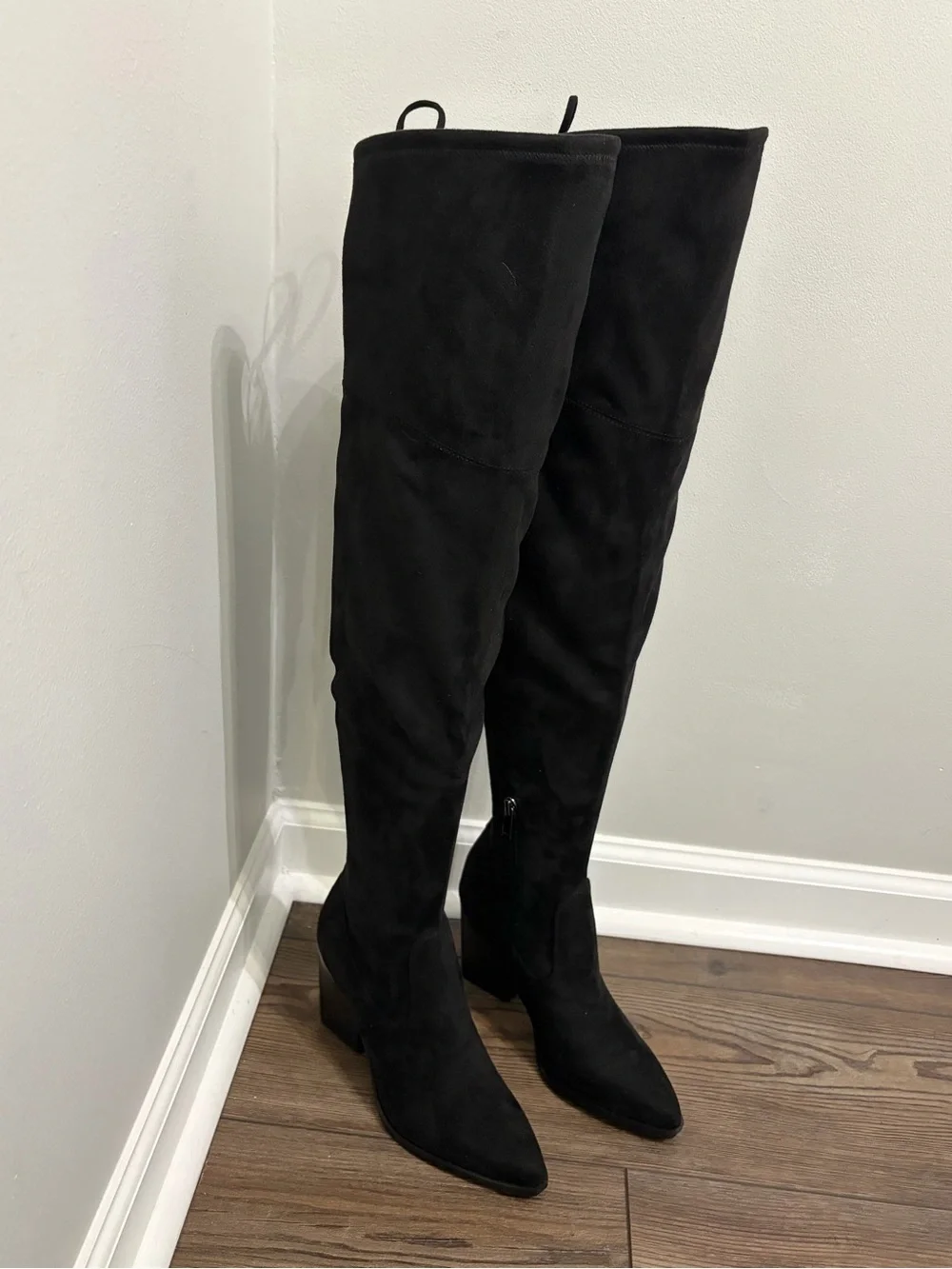 Marc Fisher Black Over-the-Knee Suede Boots